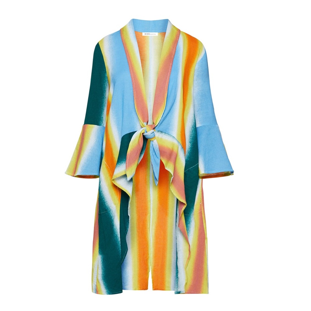 BCBGeneration Faded Stripe Cover-up Jacket